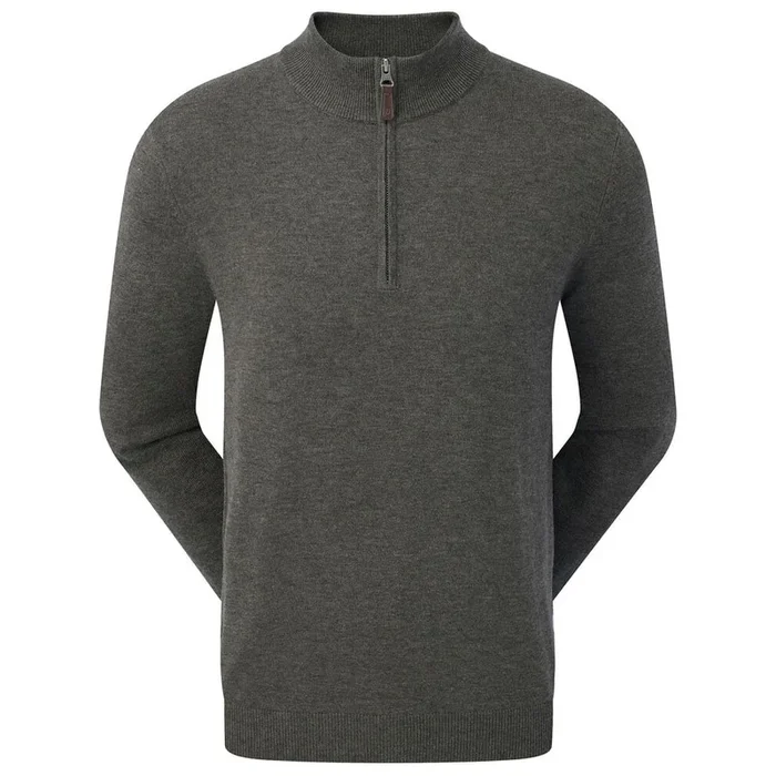 FootJoy Wool Blend 1/2 Zip Pullover – Heather Charcoal