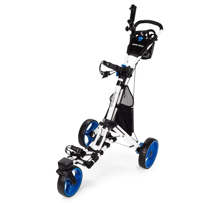 Founders Club Swerve 3 Wheel Golf Cart – White/Blue