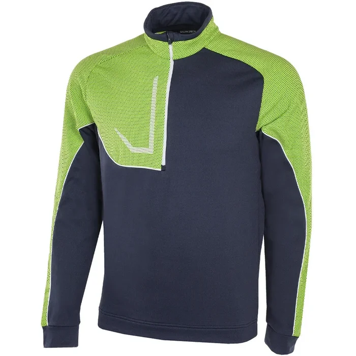 Galvin Green Daxton Insula 1/2 Zip Sweater – Navy/Lime/White