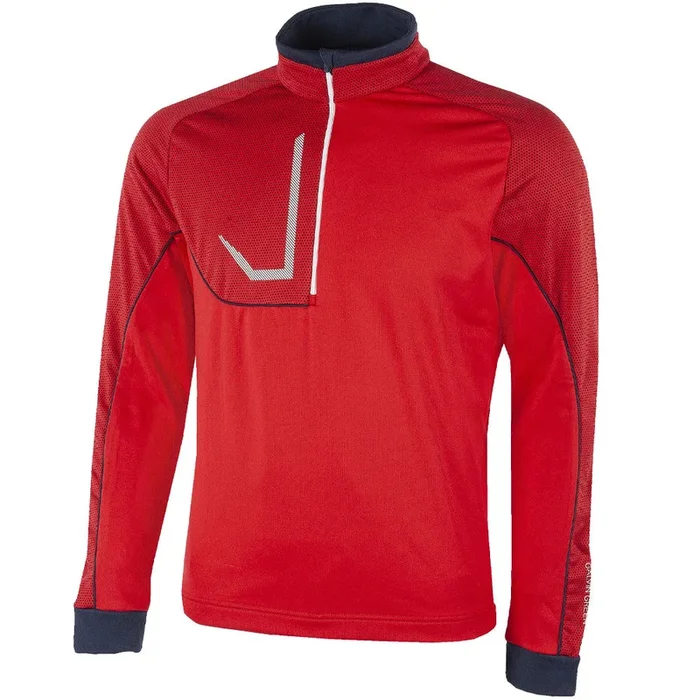 Galvin Green Daxton Insula 1/2 Zip Sweater – Red/Navy/White