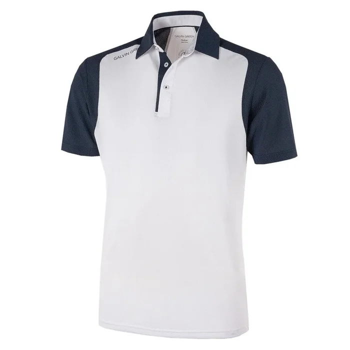 Galvin Green Massimo Ventil8 Plus Golf Polo White/Navy – FW22 Men