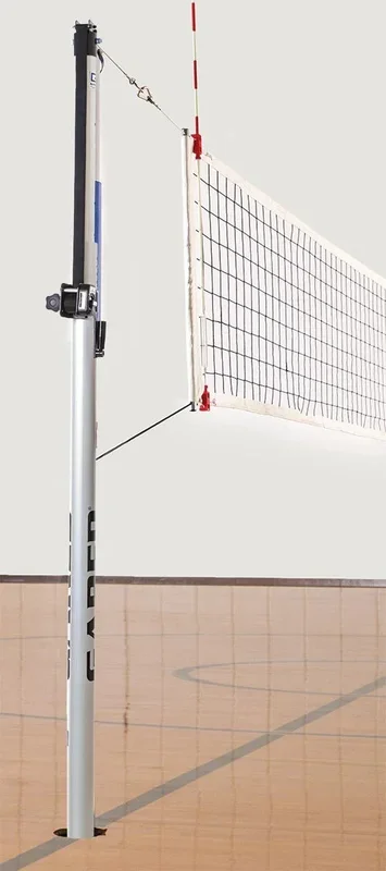 Gared Rallyline 3 1/2″ OD Scholastic Telescopic Two-Court Volleyball System without Sleeves and Covers
