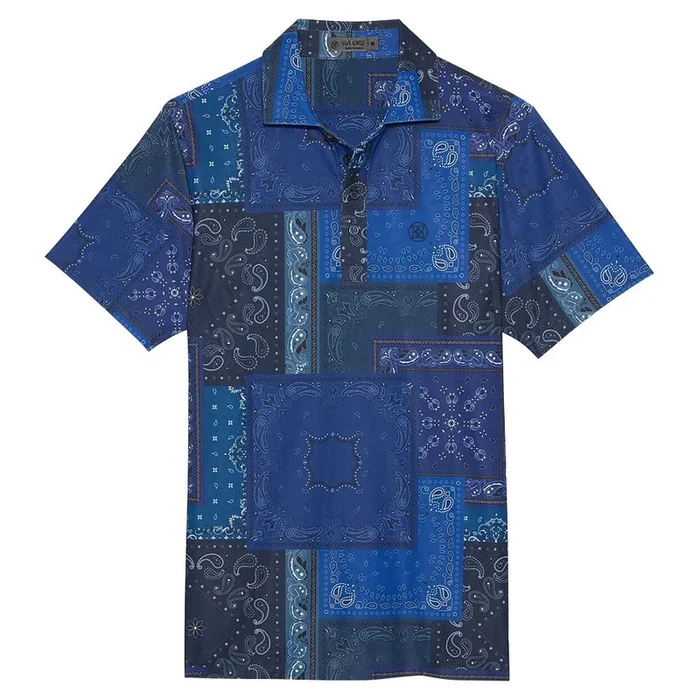 Gfore Bandana Tech Pique Golf Polo Twilight – 23 Men