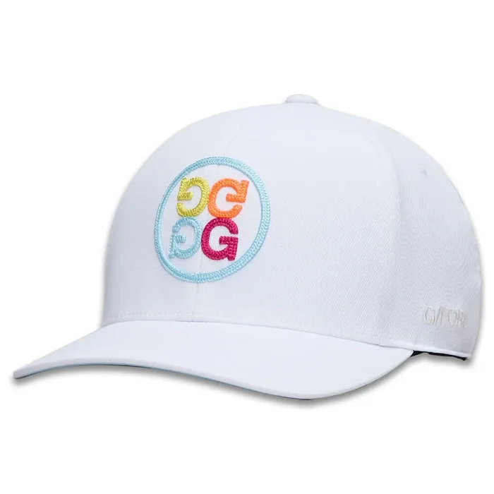 Gfore Chainstitch Circle G’s Contrast Golf Cap Snow/Multi – FA25 Men