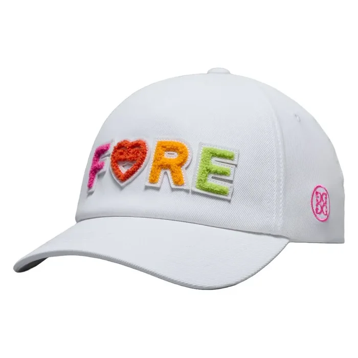 Gfore Chenille Fore Relaxed Golf Cap Snow – SP25 Women