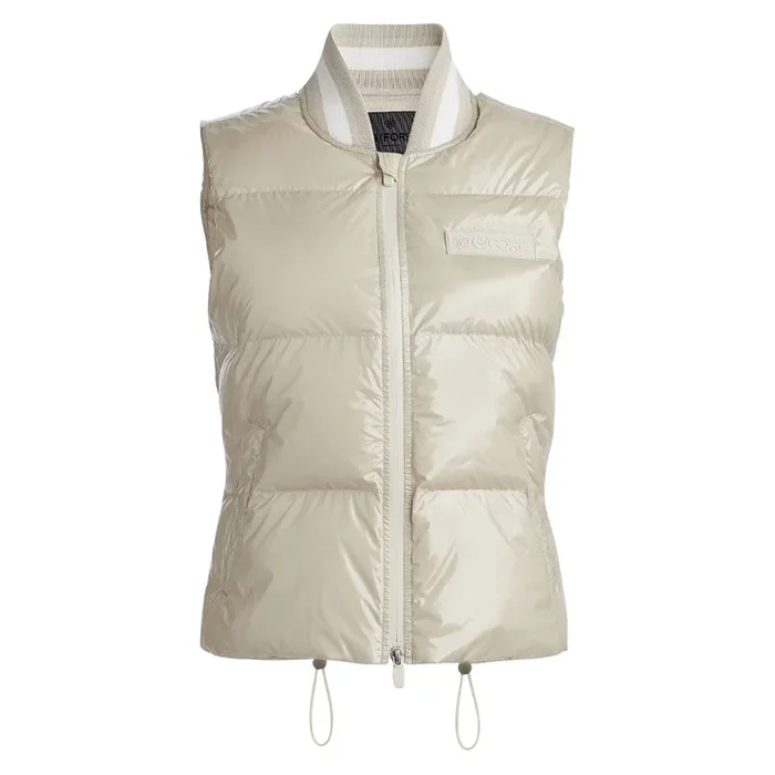 Gfore Circle G’s Coated Nylon Quilted Puffer Golf Vest Stone – 23 Women