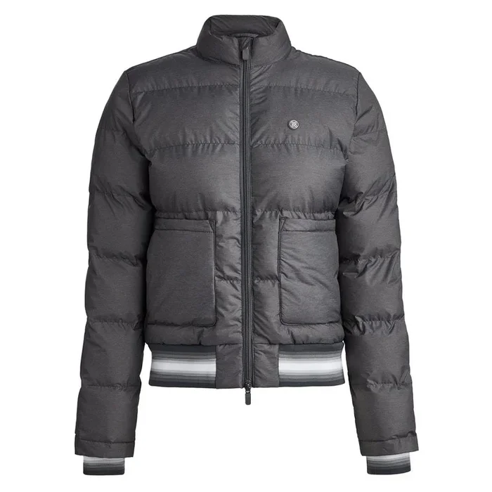 Gfore Coated Nylon Melange Puffer Golf Jacket Charcoal Heather Gray – FA23 Women
