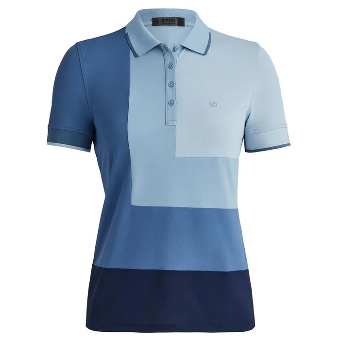 Gfore Colour Block Tech Pique Golf Polo Fjord – 23 Women