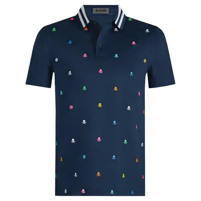 Gfore Embroidered Tech Jersey Golf Polo Twilight – SP25 Men