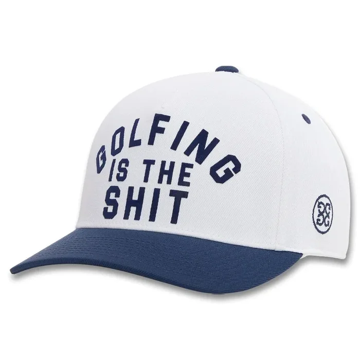 Gfore Golfing Is The Sh*t Stretch Twill Snapback Golf Cap Snow – 23 Men