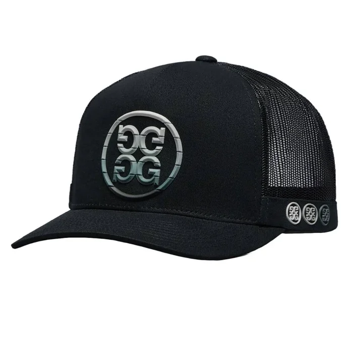 Gfore Gradient Circle G’s Cotton Twill Trucker Golf Cap Onyx – SP25 Men