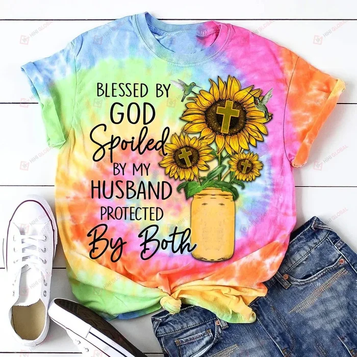 God Jesus Blessed By God Spoiled By My Husband Protected By Both Shirts Hoodie – Fanshubus.com