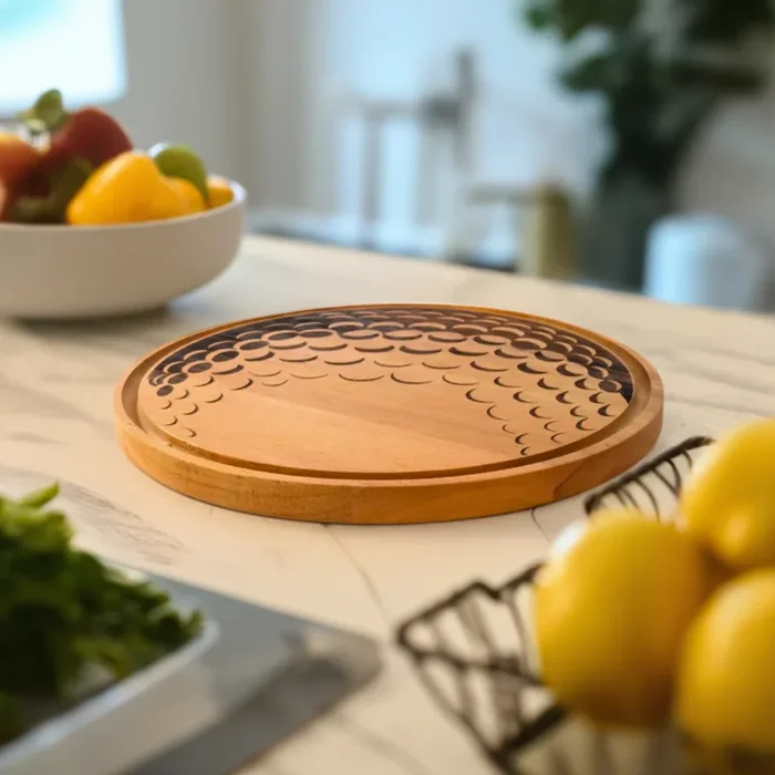 Golf Ball Wood Cutting Board 13″ Diameter