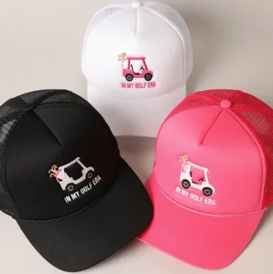 Golf Cart and in My Golf Era Embroidery Trucker Hat
