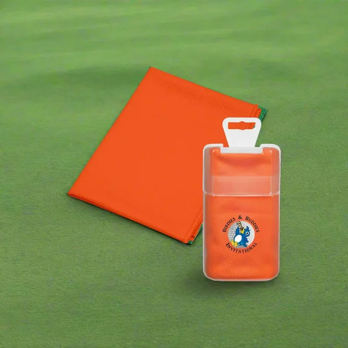 Golf Cooling Towel In Plastic Case