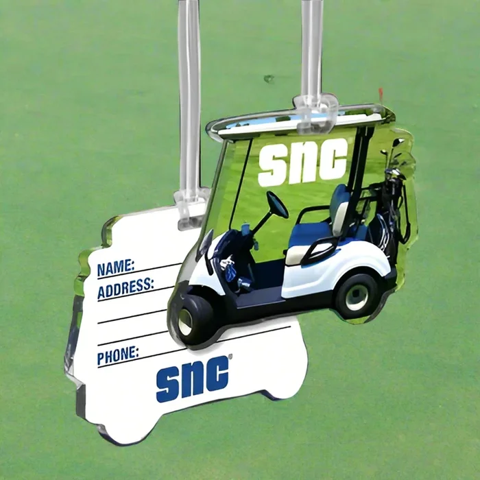 Golf Custom 1/4″ Acrylic Write-On Luggage Bag Tags