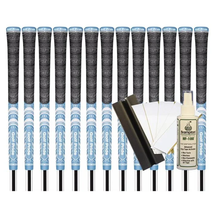 Golf Pride MCC Teams Standard Grip – LIGHT BLUE/WHITE (13pcs + Golf Grip Kit)