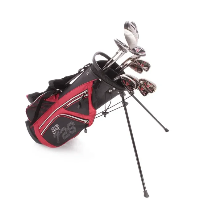 GolPhin GFK 9-10 11 Piece Set Graphite Junior Left Hand Driver,5 Wood,5 Hybrid 5-SW Putter Plus Stand Bag Junior – GolPhin