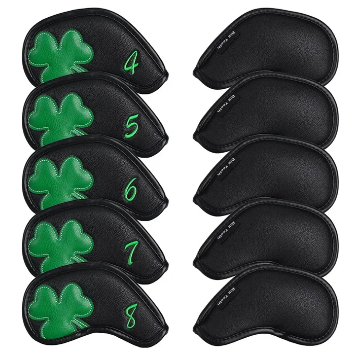 Green Clover Patch Iron Golf Head Cover