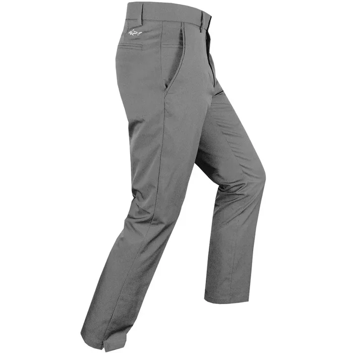 Greg Norman by ProQuip Flat Front 5-Pocket Trousers – Grey