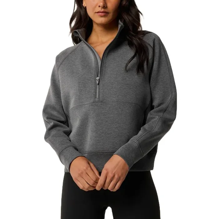 Greyson Melange Kristina 1/2 Zip Golf Pullover Smoke Heather – FA25 Women