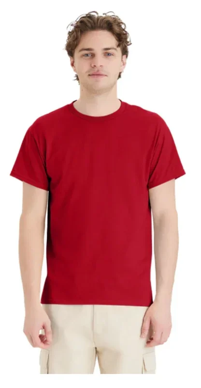 Hanes 5170 EcoSmart 50/50 Blend T-Shirts Red/Greens Colors