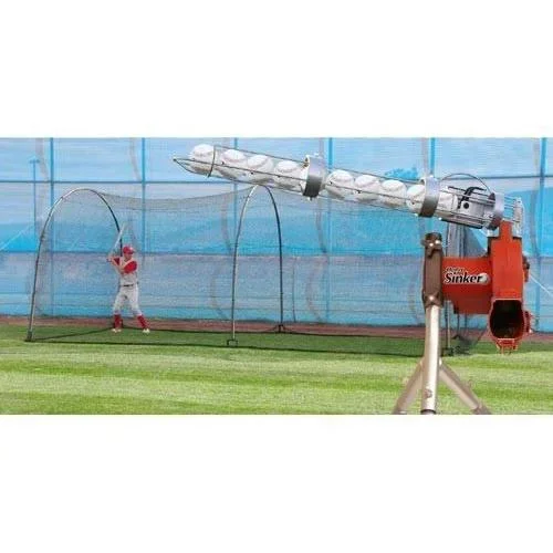 Heater Jr Pitching Machine & Xtender 24′ Batting Cage