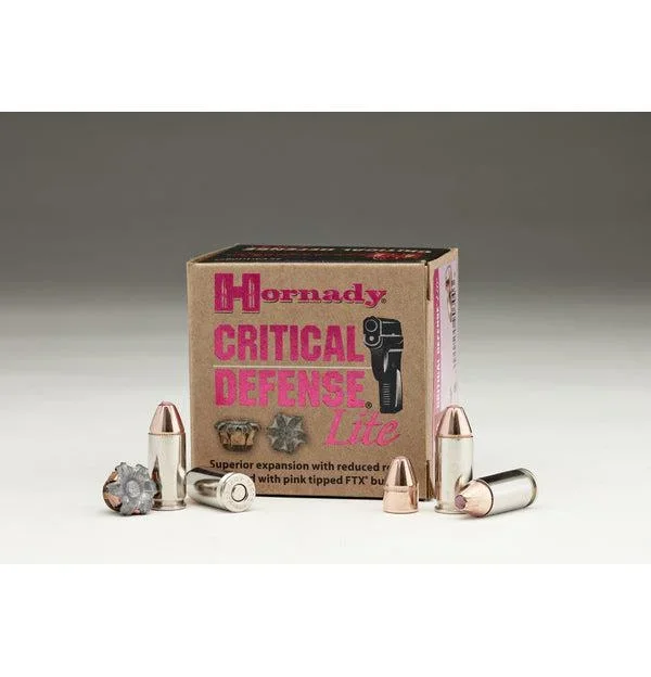 Hornady Critical Defense Lite 9mm Luger 100gr Flex Tip eXpanding 25 Bx