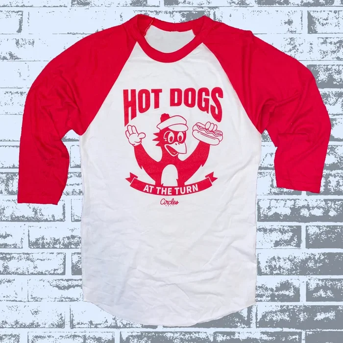 Hot Dogs At The Turn – Raglan Shirt