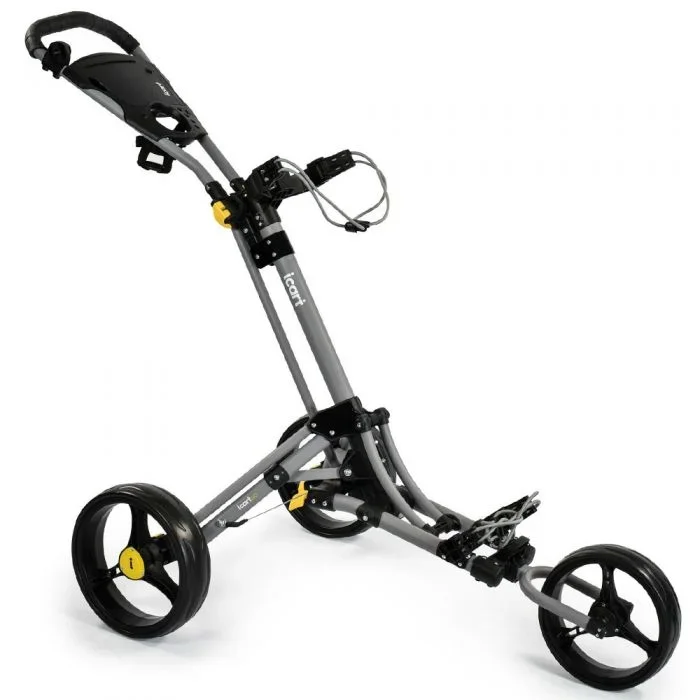 iCart Go 3-Wheel Push Trolley – Grey/Black
