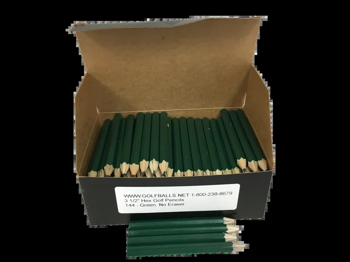 In Stock Hex, No Erasers (144 Per Box) Green
