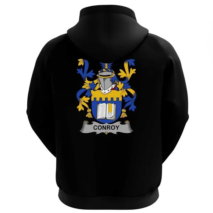 Ireland Clothing – Conroy or O’Mulconroy Irish Family Crest Hoodie (Black) – Fanshubus.com