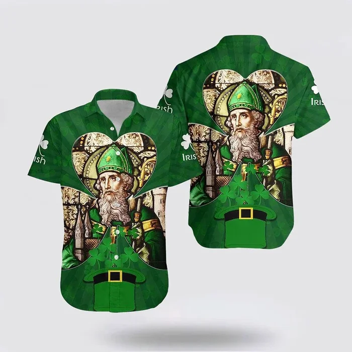 Ireland Hawaiian Shirt Saint Patricks Day, St Patricks Day Shirts, Shamrock Hawaiian Shirt – Fanshubus.com