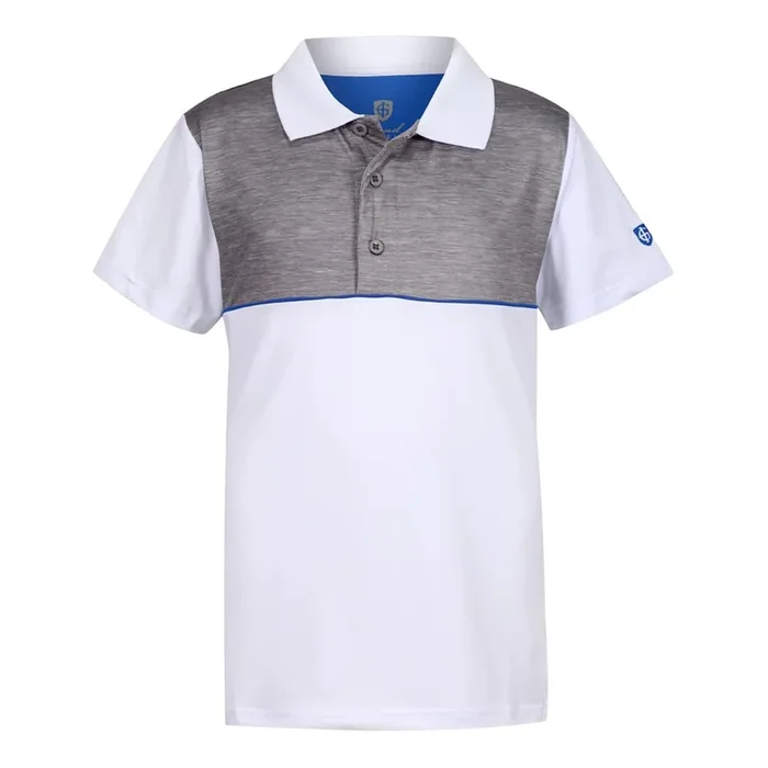Island Green Junior Highlight Print Polo Shirt – White
