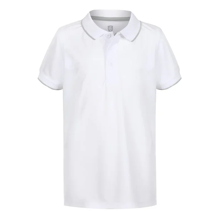 Island Green Junior Performance Polo Shirt – White