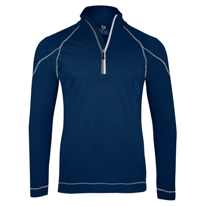 Island Green Performance Top Layer – Navy/Silver
