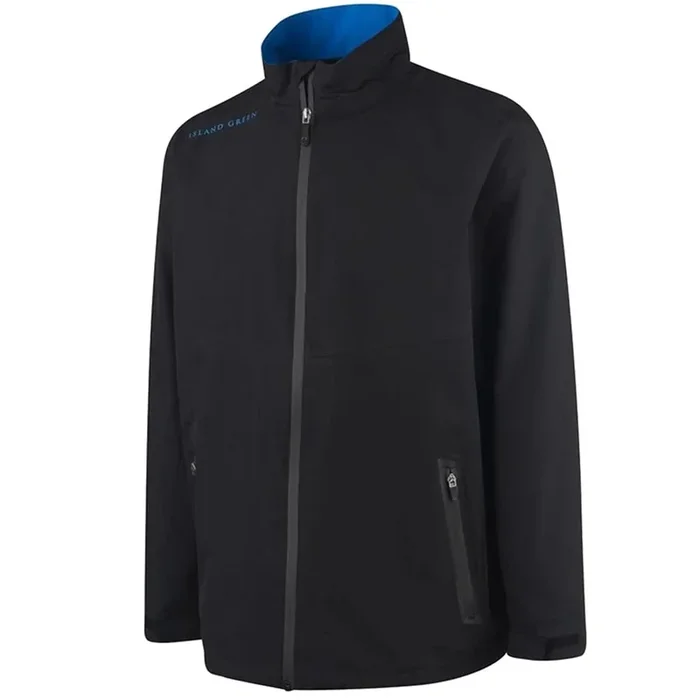 Island Green Waterproof Stretch Jacket – Black/Turquoise