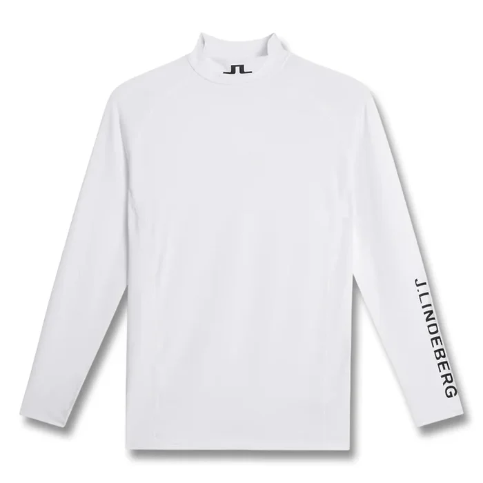 J.Lindeberg Aello Soft Compression Golf Baselayer White – SS25 Men