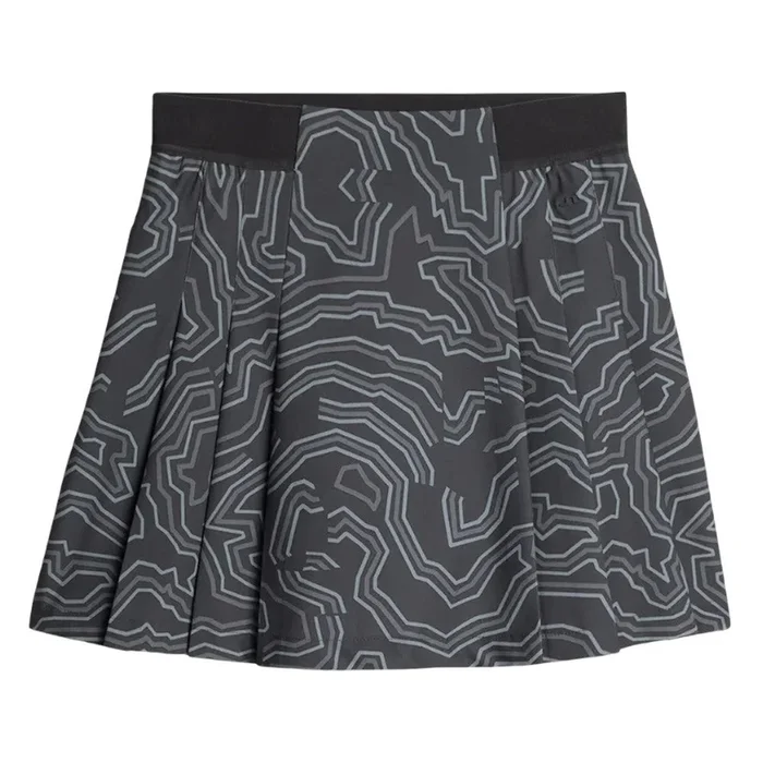 J.Lindeberg Alesia Print Golf Skirt Topo Asphalt L – FW25 Women