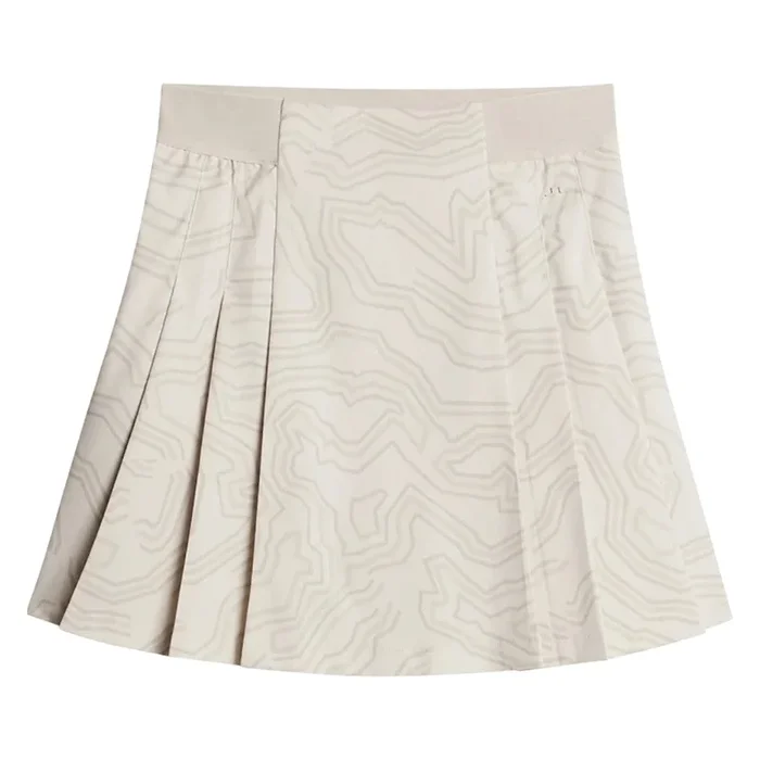 J.Lindeberg Alesia Print Golf Skirt Topo Moonbeam L – FW25 Women