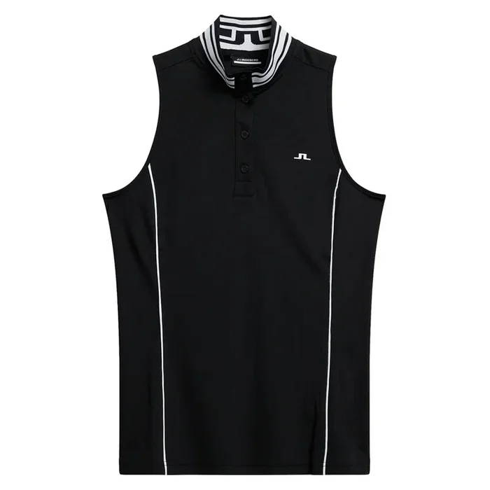 J.Lindeberg Bettina Sleeveless Golf Polo Black – FW23 Women