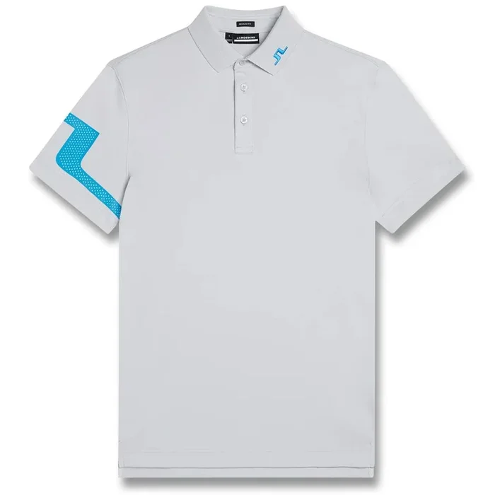 J.Lindeberg Heath Golf Polo Light Gray Melange – 23 Men