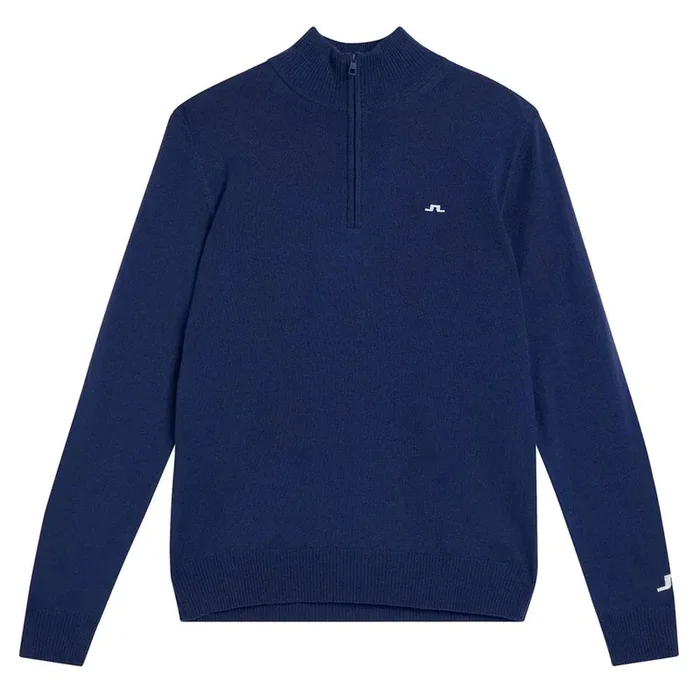 J.Lindeberg Kian Zipped Golf Pullover Estate Blue – SS24 Men