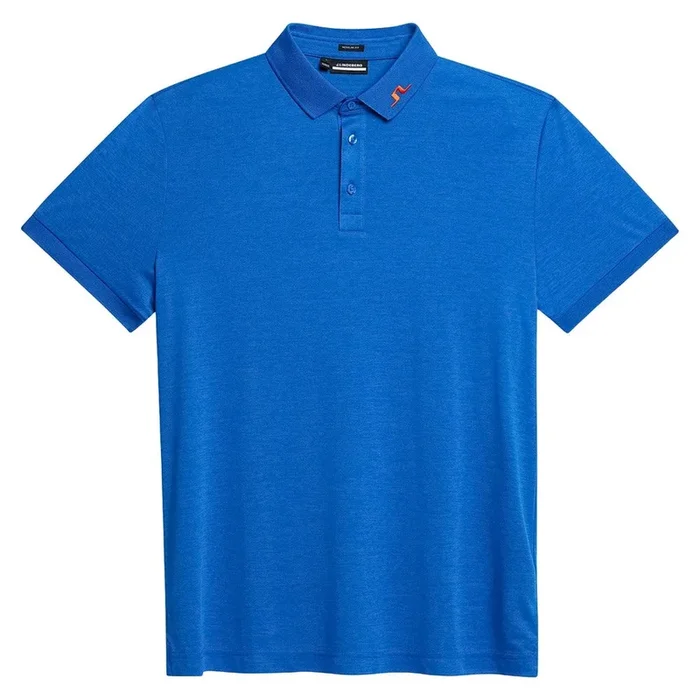 J.Lindeberg KV Regular Fit Golf Polo Nautical Blue Melange – SS24 Men