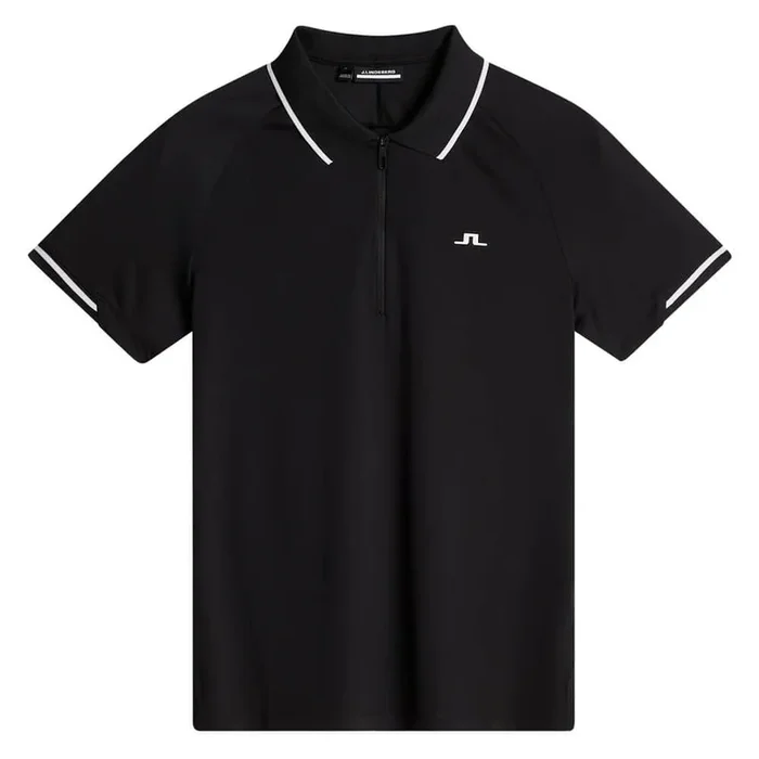 J.Lindeberg Lee Golf Polo Black – SS25 Women