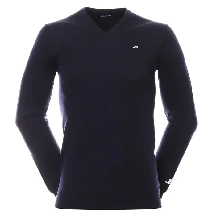J.Lindeberg Lymann Knitted Golf Sweater JL Navy – SS24 Men
