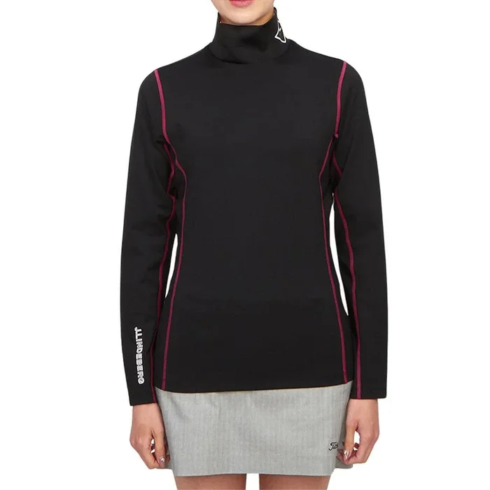 J.Lindeberg Powderhorn Mid Layer Golf Pullover Black – FW23 Women