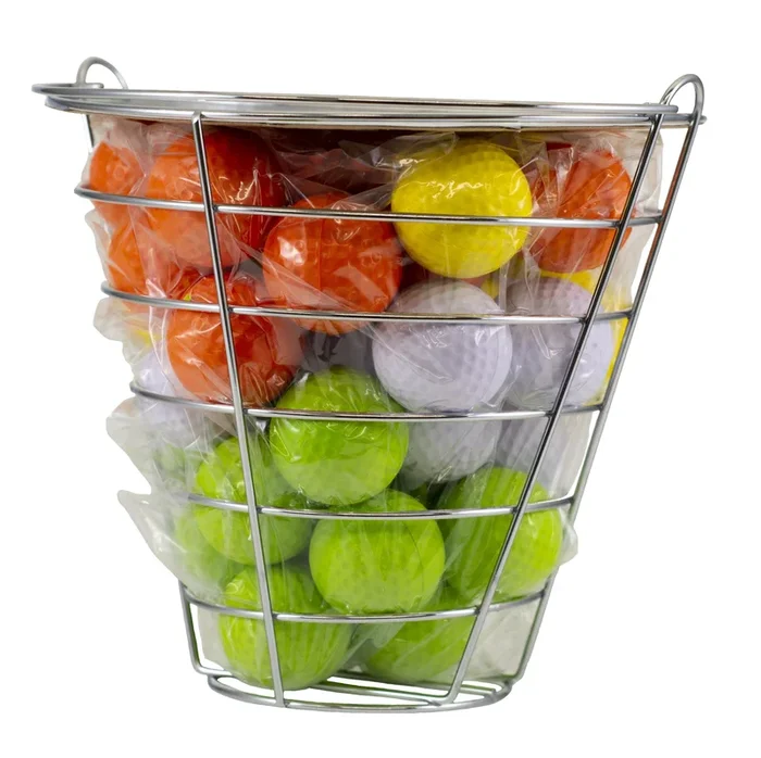 JEF World of Golf 42 Foam Practice Balls in Metal Range Bucket