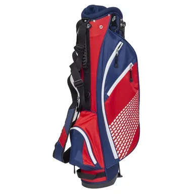 JEF World of Golf Junior Golf Stand Bag Ages 9-12 Red (Bag Height 31″)
