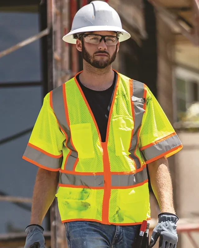 Kishigo Men’s Ultra-Cool Six-Pocket Mesh Surveyor’s Vest